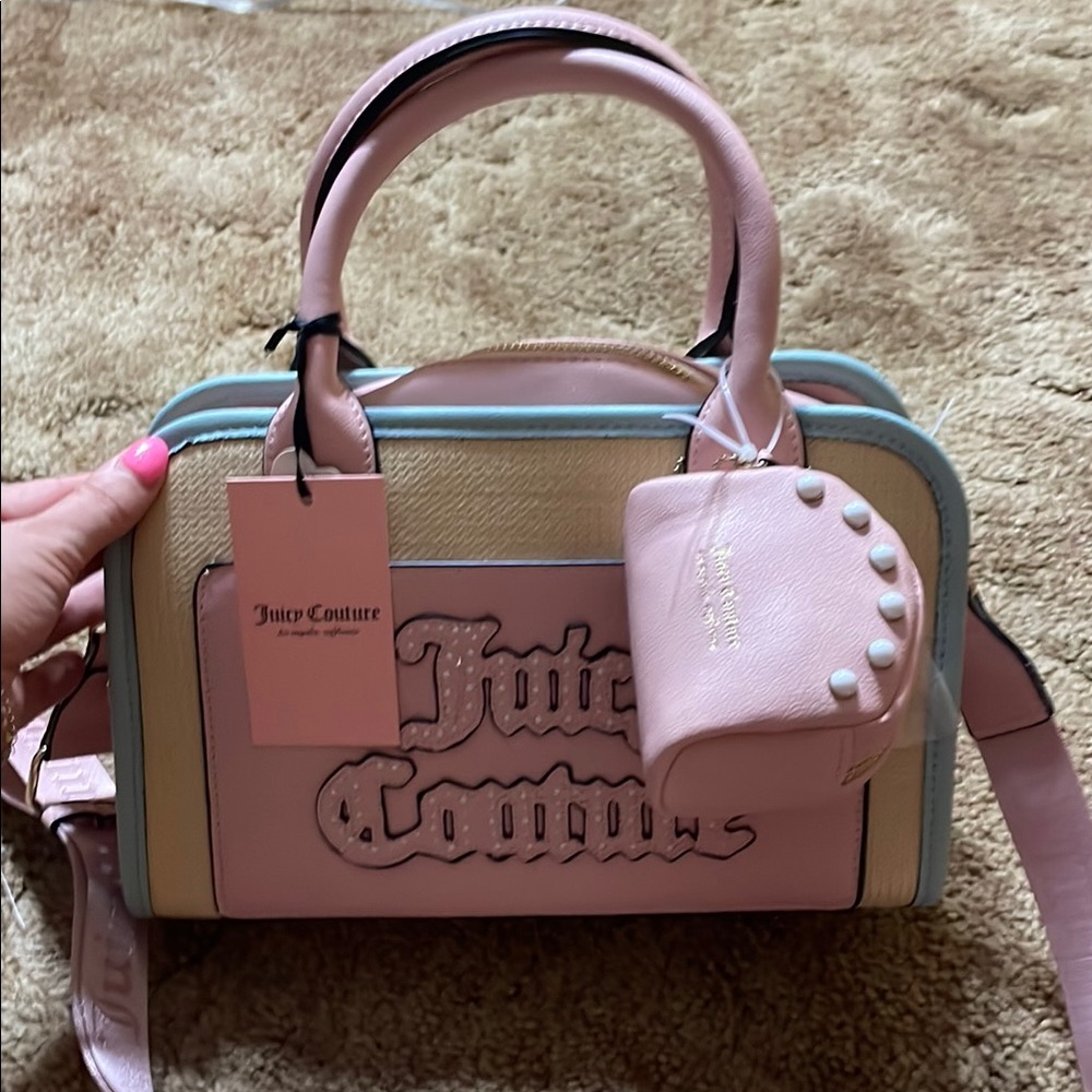 Juicy Couture Pink and Cream Satchel Bag